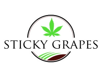 Sticky Grapes  logo design by jetzu