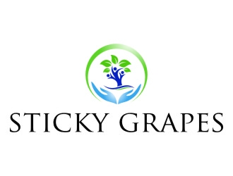 Sticky Grapes  logo design by jetzu