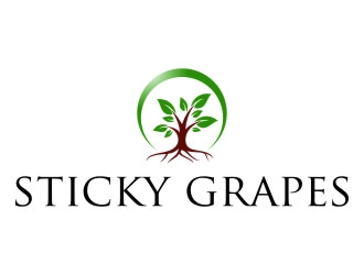 Sticky Grapes  logo design by jetzu