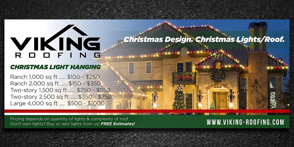 Viking Christmas Lights logo design by Gelotine