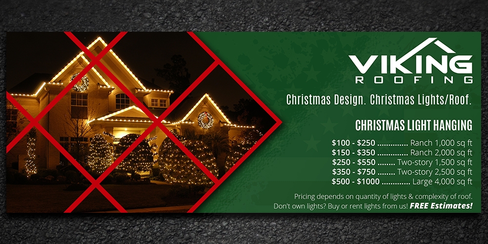 Viking Christmas Lights logo design by Gelotine