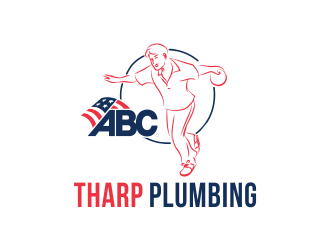 Tharp Plumbing logo design by Gwerth