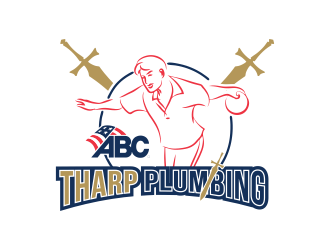 Tharp Plumbing logo design by Gwerth