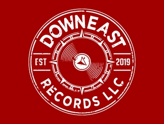 Downeast Records LLC Logo Design - 48hourslogo