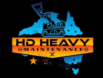 HD Heavy Maintenance logo design by Suvendu
