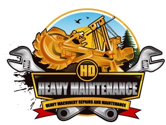 HD Heavy Maintenance logo design by Suvendu
