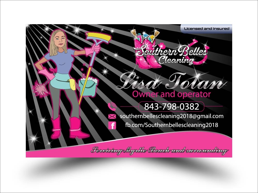 Southern Belles Cleaning logo design by bulatITA