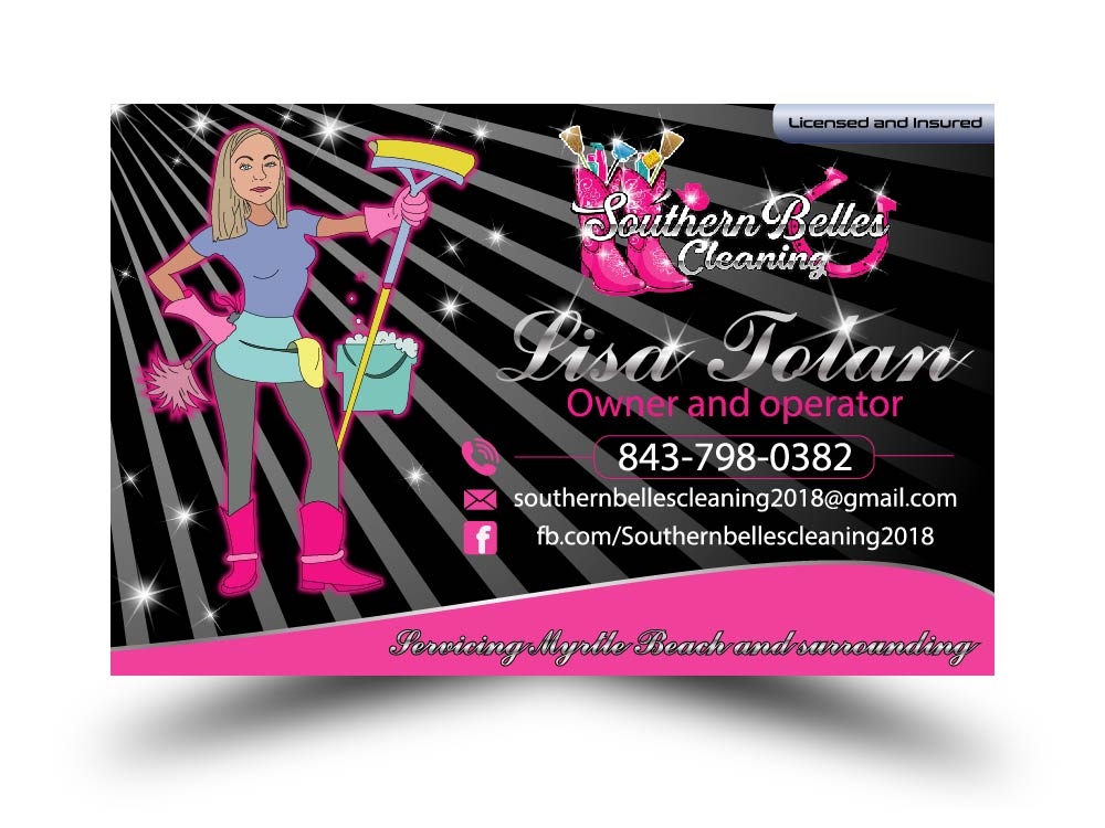 Southern Belles Cleaning logo design by bulatITA