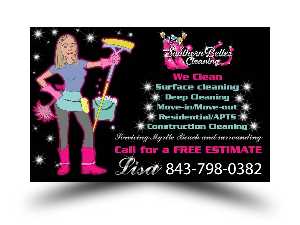 Southern Belles Cleaning logo design by bulatITA