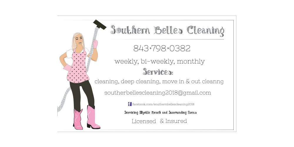 Southern Belles Cleaning logo design by not2shabby