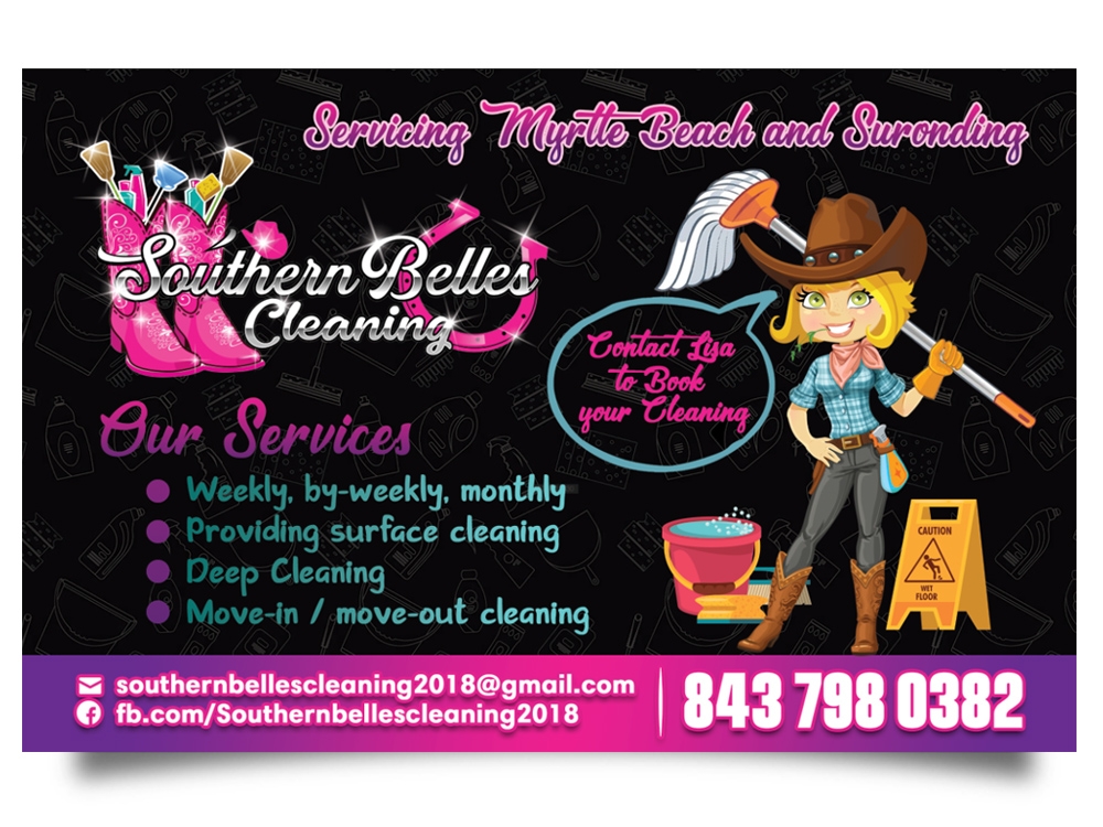 Southern Belles Cleaning logo design by Realistis