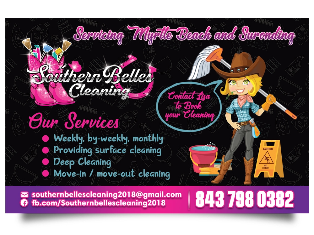 Southern Belles Cleaning logo design by Realistis