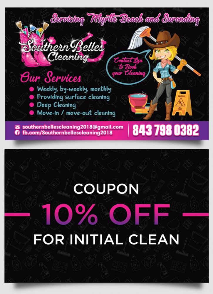 Southern Belles Cleaning logo design by Realistis