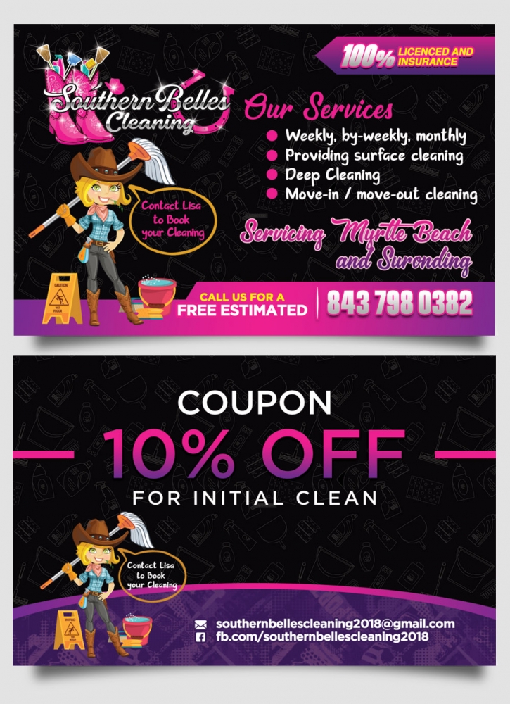 Southern Belles Cleaning logo design by Realistis