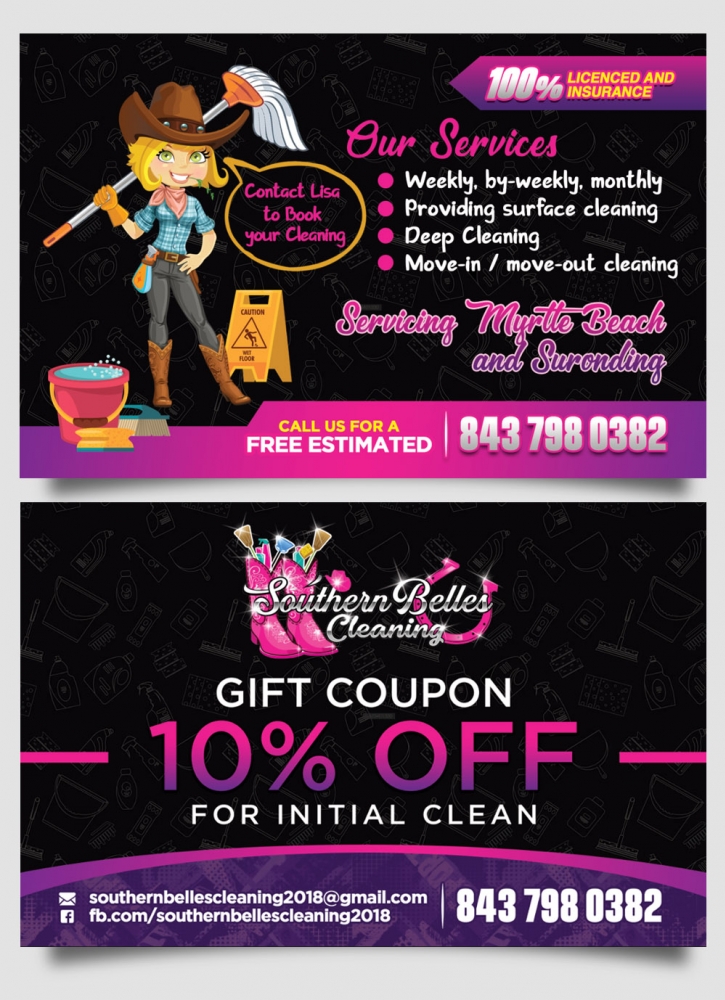 Southern Belles Cleaning logo design by Realistis