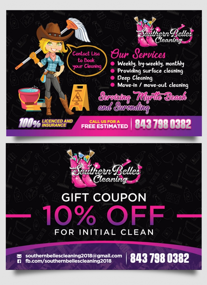 Southern Belles Cleaning logo design by Realistis