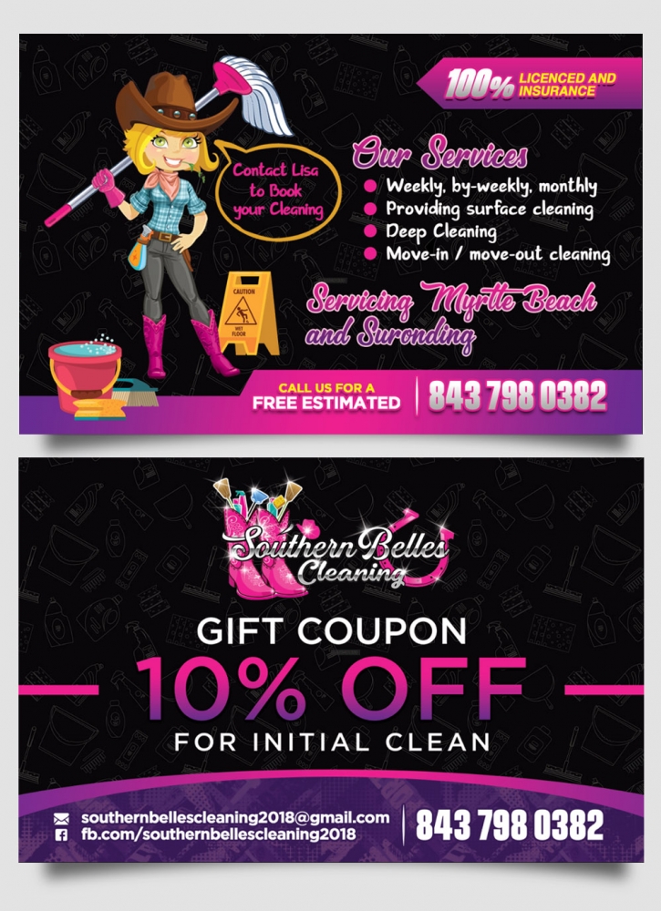 Southern Belles Cleaning logo design by Realistis