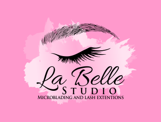 La Belle Studio   Microblading and lash extentions  logo design by done