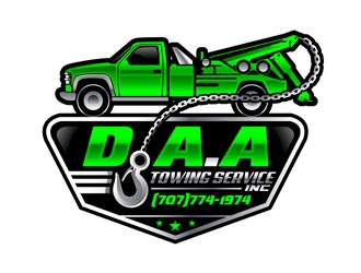 D.A.A. TOWING SERVICE, INC logo design by DreamLogoDesign