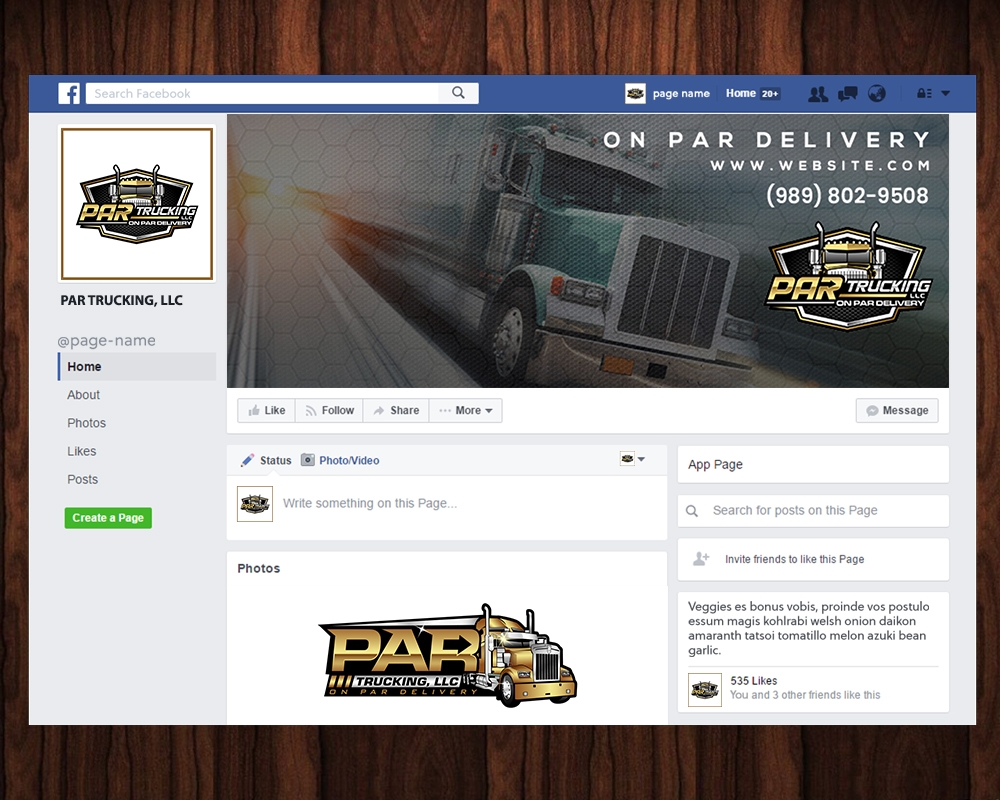 PAR Trucking, LLC logo design by MastersDesigns