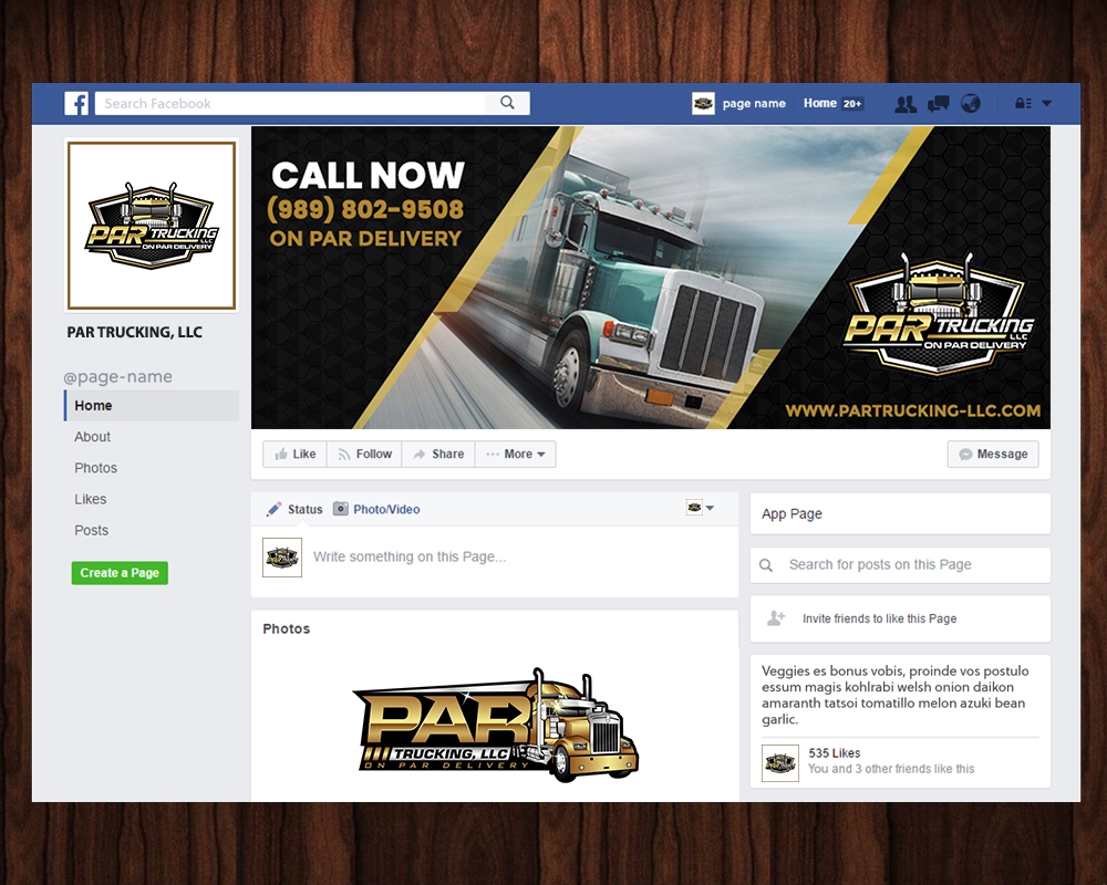 PAR Trucking, LLC logo design by MastersDesigns