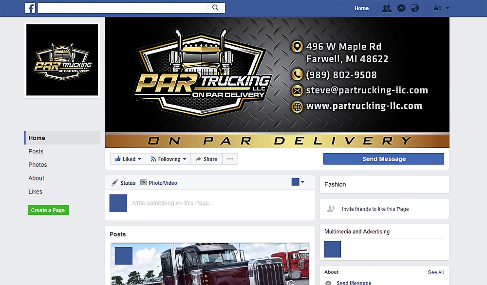 PAR Trucking, LLC logo design by scriotx