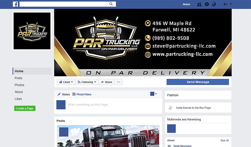 PAR Trucking, LLC logo design by scriotx