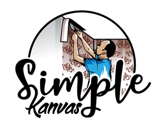 Simple Kanvas logo design by DreamLogoDesign