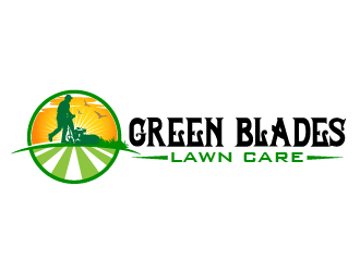 Green Blades Lawn Care logo design by THOR_