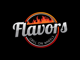 FLAVORS grill on wheels logo design by KDesigns