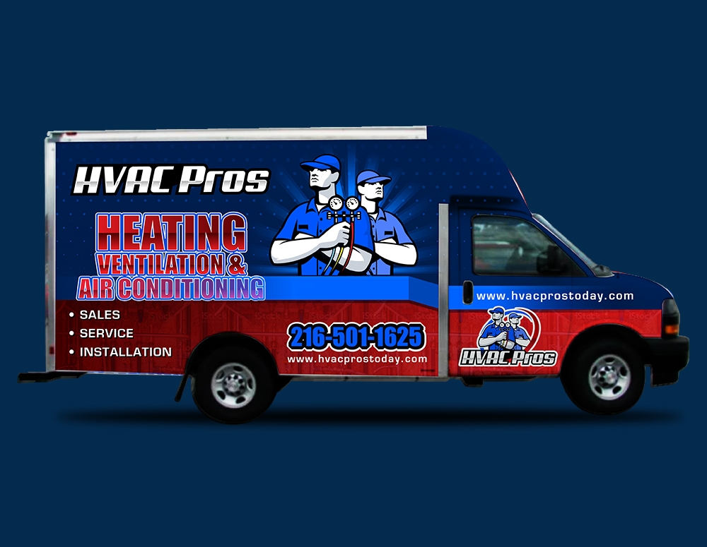 HVAC Pros Heating, Ventilation, & Air Conditioning brand identity