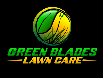 Green Blades Lawn Care logo design by megalogos