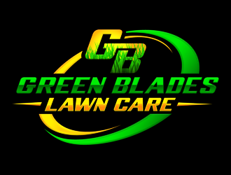 Green Blades Lawn Care logo design by megalogos