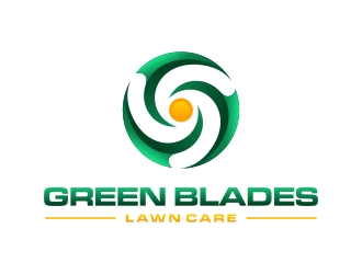 Green Blades Lawn Care logo design by excelentlogo