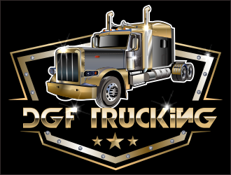 DGF Trucking logo design by bosbejo