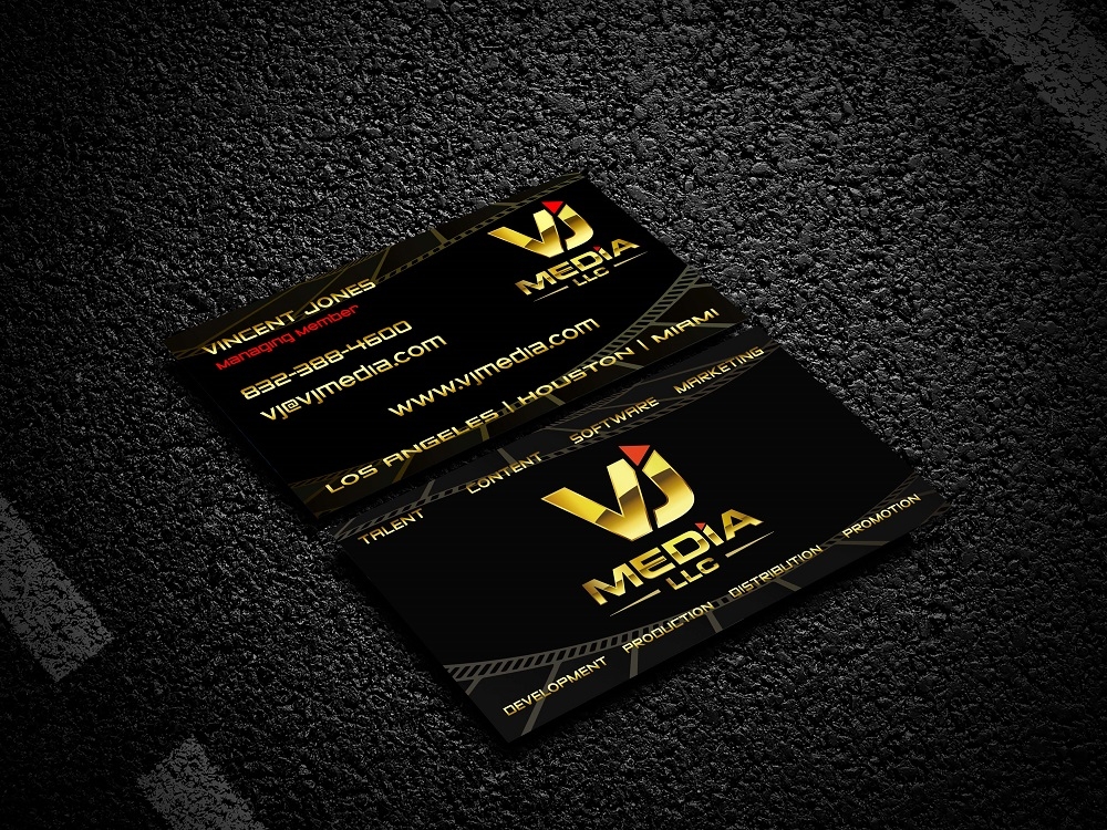 VJ Media LLC logo design by bulatITA