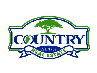 Country Real Estate  logo design by DreamLogoDesign