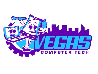 Vegas Computer Tech logo design by DreamLogoDesign