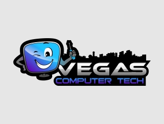 Vegas Computer Tech logo design by naldart