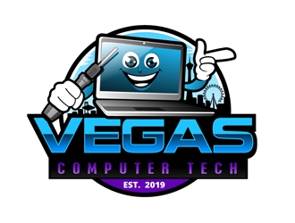 Vegas Computer Tech logo design by DreamLogoDesign