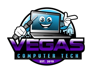 Vegas Computer Tech logo design by DreamLogoDesign