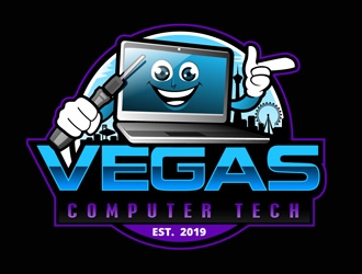 Vegas Computer Tech logo design by DreamLogoDesign