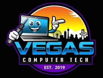 Vegas Computer Tech logo design by DreamLogoDesign