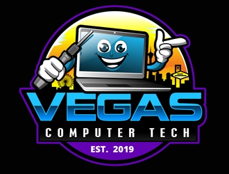 Vegas Computer Tech logo design by DreamLogoDesign