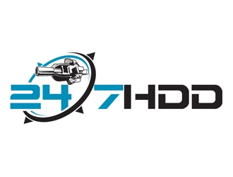 24/7 HDD logo design by DreamLogoDesign