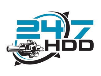 24/7 HDD logo design by DreamLogoDesign