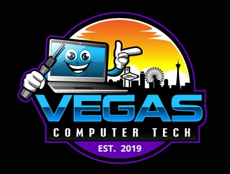 Vegas Computer Tech logo design by DreamLogoDesign