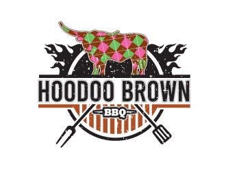 Hoodoo Brown BBQ logo design by Conception