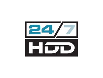 24/7 HDD logo design by quanghoangvn92