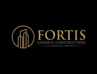 Fortis General Construction, Inc. logo design by pakNton